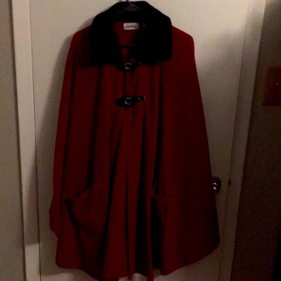 Jackets & Coats Red Wrap Coat Poshmark
